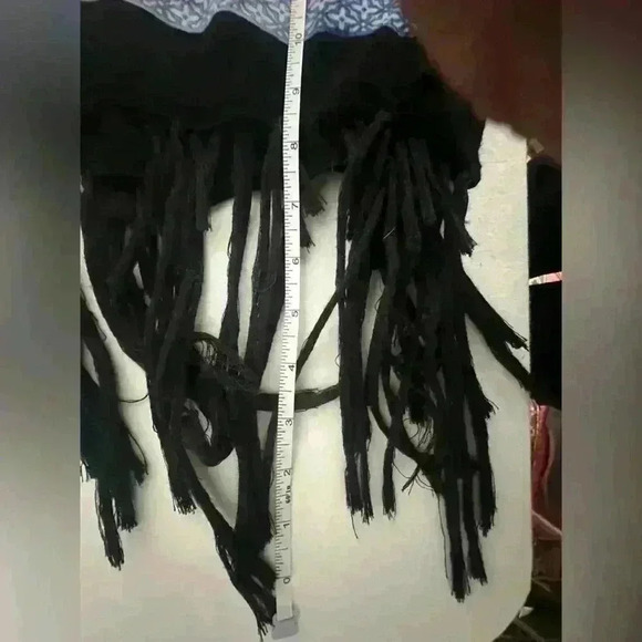 Fringe Trimmed Multi-colored Wrap/Kimono—One Size - Picture 8 of 10